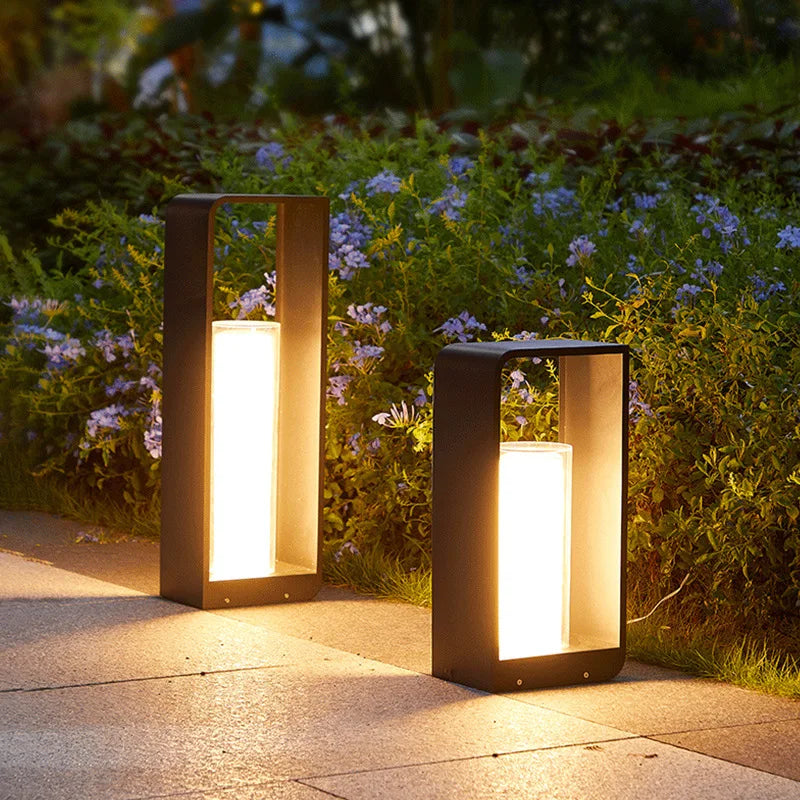 Lampe de Jardin Solaire en Acier Inoxydable - Éclairage Étanche et Écoénergétique