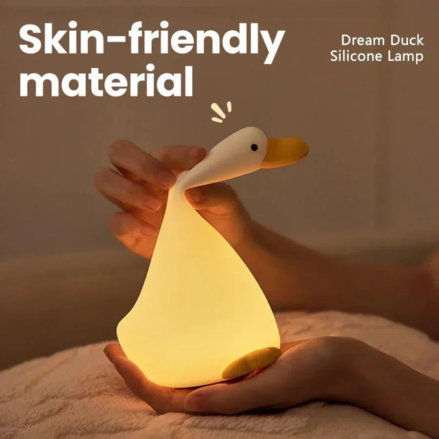 Lampe de Nuit Canard en Silicone - Éclairage Doux et Amusant pour Enfants