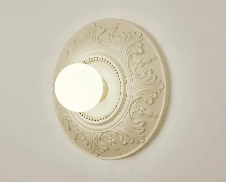 Lampe Vintage Ronde Blanche - Éclairage Rétro pour Intérieurs Sophistiqués