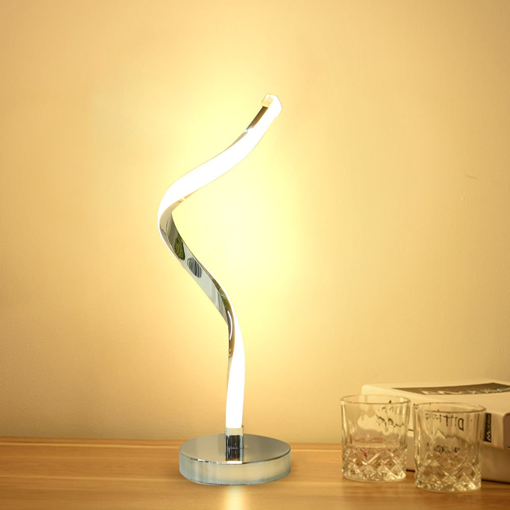 Lampe de Bureau LED Spiral - Design Élégant et Économe en Énergie