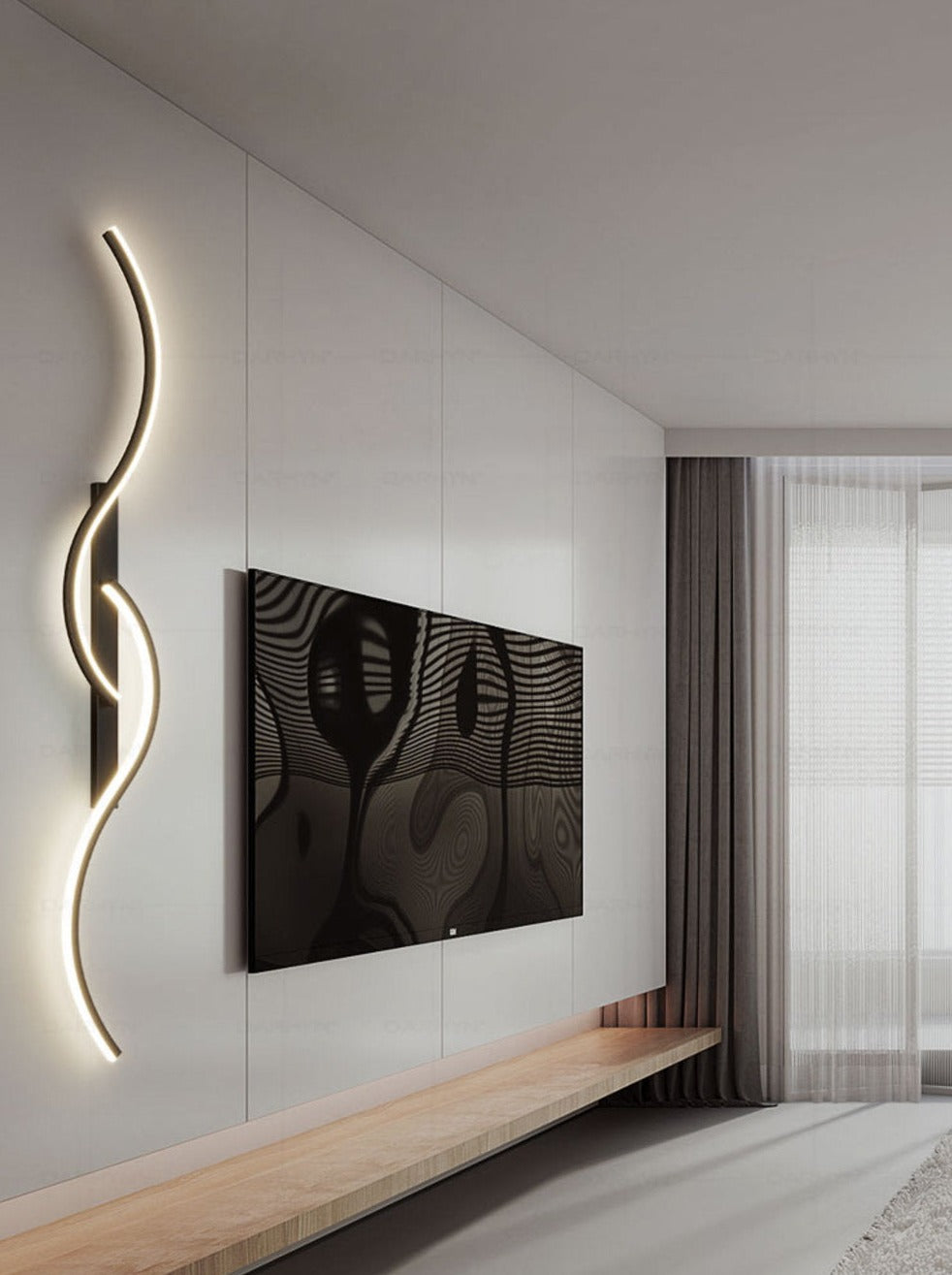 Applique Murale LED Contemporaine - Design Artistique et Éclairage Polyvalent
