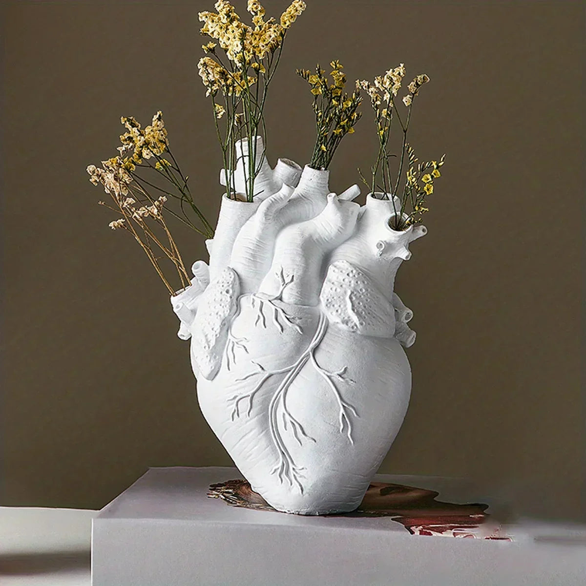 Vase en Céramique en Forme de Cœur - Design Unique et Polyvalent pour Décoration
