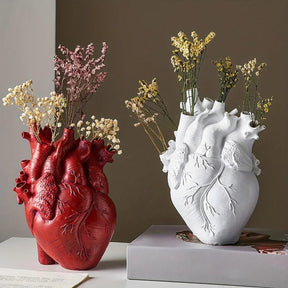 Vase en Céramique en Forme de Cœur - Design Unique et Polyvalent pour Décoration