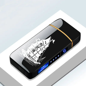 Briquet Plasma Rechargeable USB - Flamme Double Arc Résistante au Vent