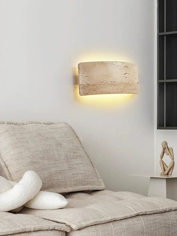 Applique Murale en Travertin LED - Élégance et Économie d'Énergie