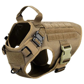 Harnais de Chien Tactique Durable - Réglable avec Poignée et Laisse