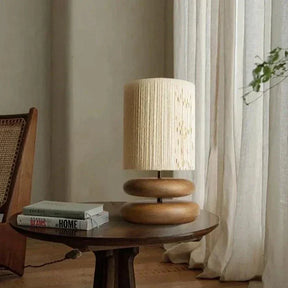 Lampe en Bois de Noyer - Éclairage Chaleureux et Élégant