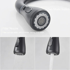 Robinet de Cuisine Pull-Down Noir - Élégance et Flexibilité au Quotidien