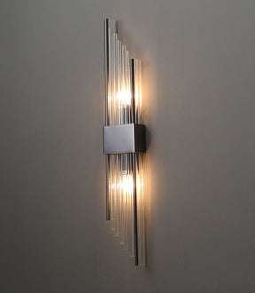 Applique Murale en Cristal Doré - Construction Durable et Éclairage Polyvalent