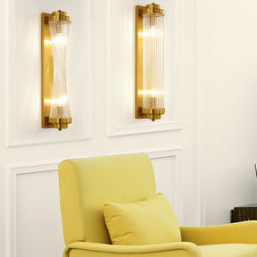Applique Murale en Cristal Doré - Éclairage Élégant et Durable pour Intérieur