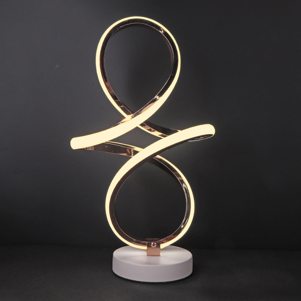 Lampe de Table LED Spirale - Design Futuriste et Énergétiquement Efficace