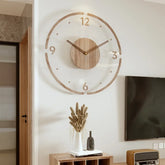 Horloge Murale Scandinave en Bois - Design Minimaliste et Silencieux