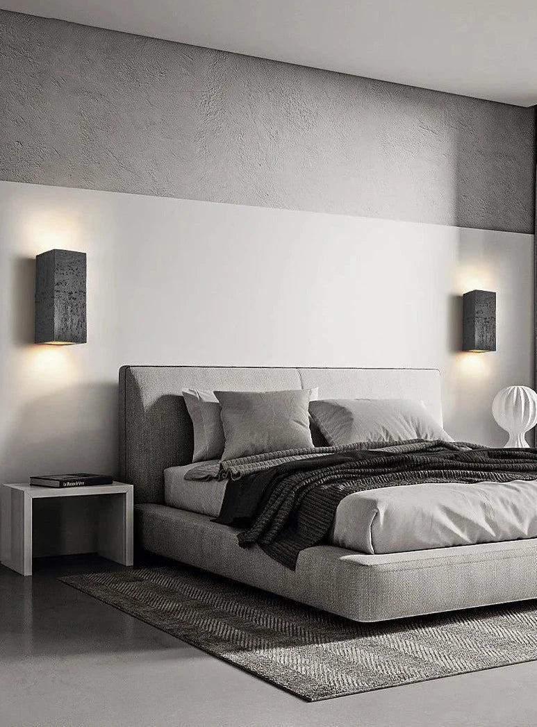 Lampe Murale en Ciment - Design Rustique et Énergétiquement Efficace