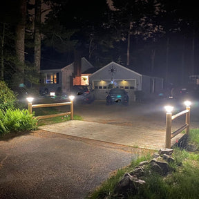 Lampe Solaire Étanche pour Jardin - 3 Couleurs de Lumière et Batterie 4000mAh