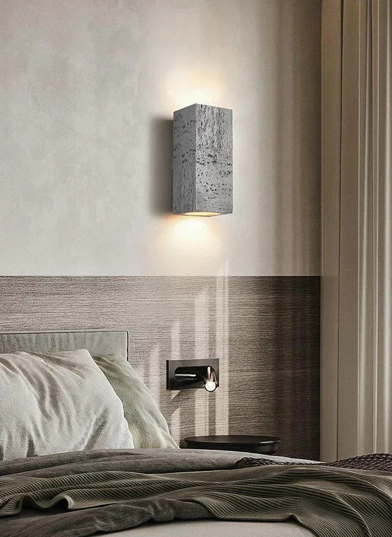 Lampe Murale en Ciment - Design Rustique et Énergétiquement Efficace