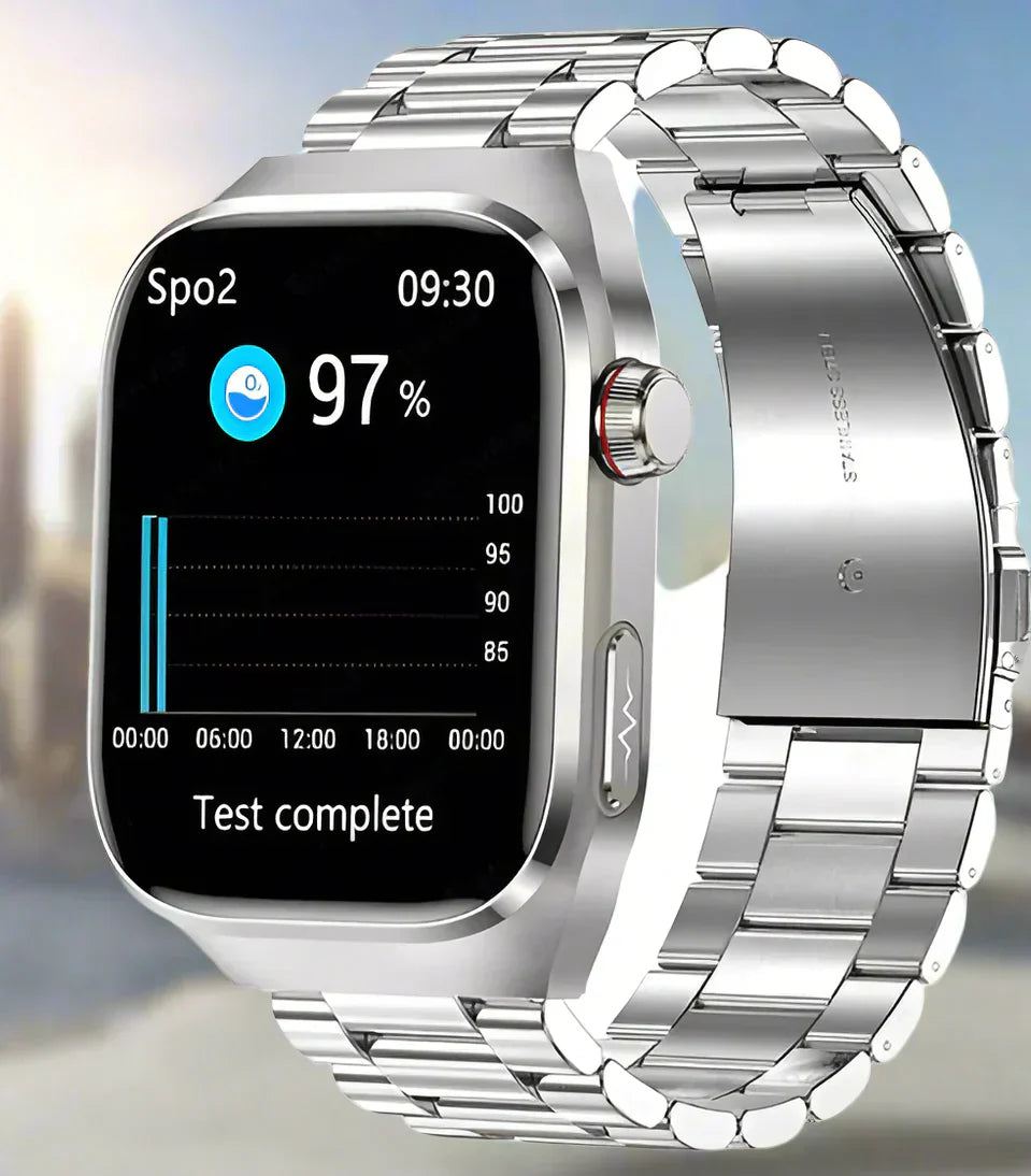 Montre Connectée Santé avec Suivi ECG - Écran AMOLED 2,04 Pouces Étanche