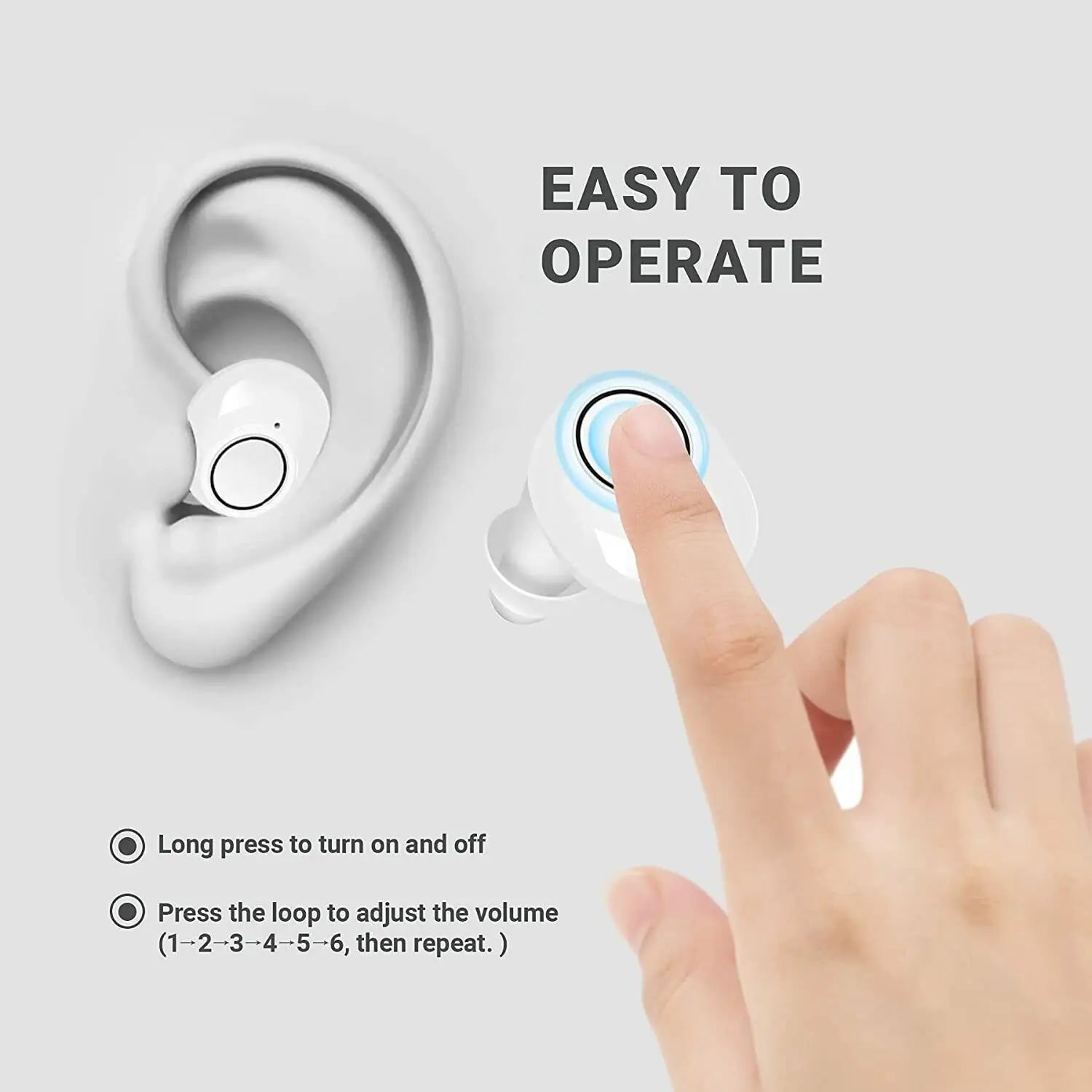 Appareils Auditifs Bluetooth Rechargeables - Contrôle par Application et Design Compact