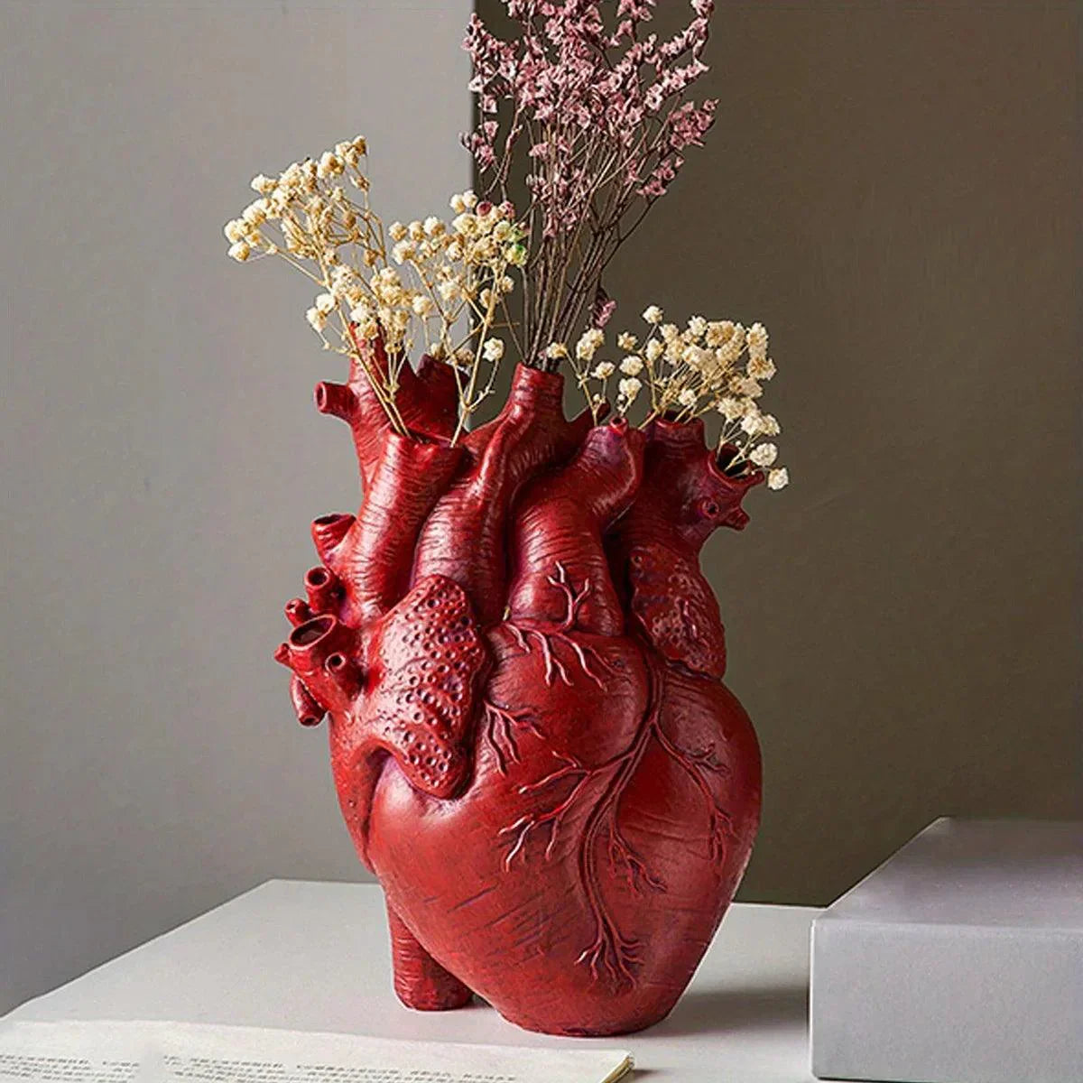 Vase en Céramique en Forme de Cœur - Design Unique et Polyvalent pour Décoration