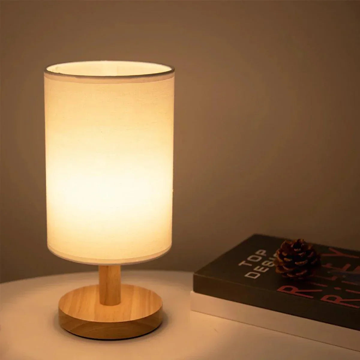 Lampe en Bois Massif Design - Lumière LED Économique et Apaisante