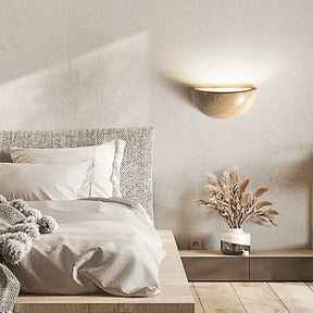 Lampe Murale en Pierre Naturelle - Ambiance Apaisante et Élégante