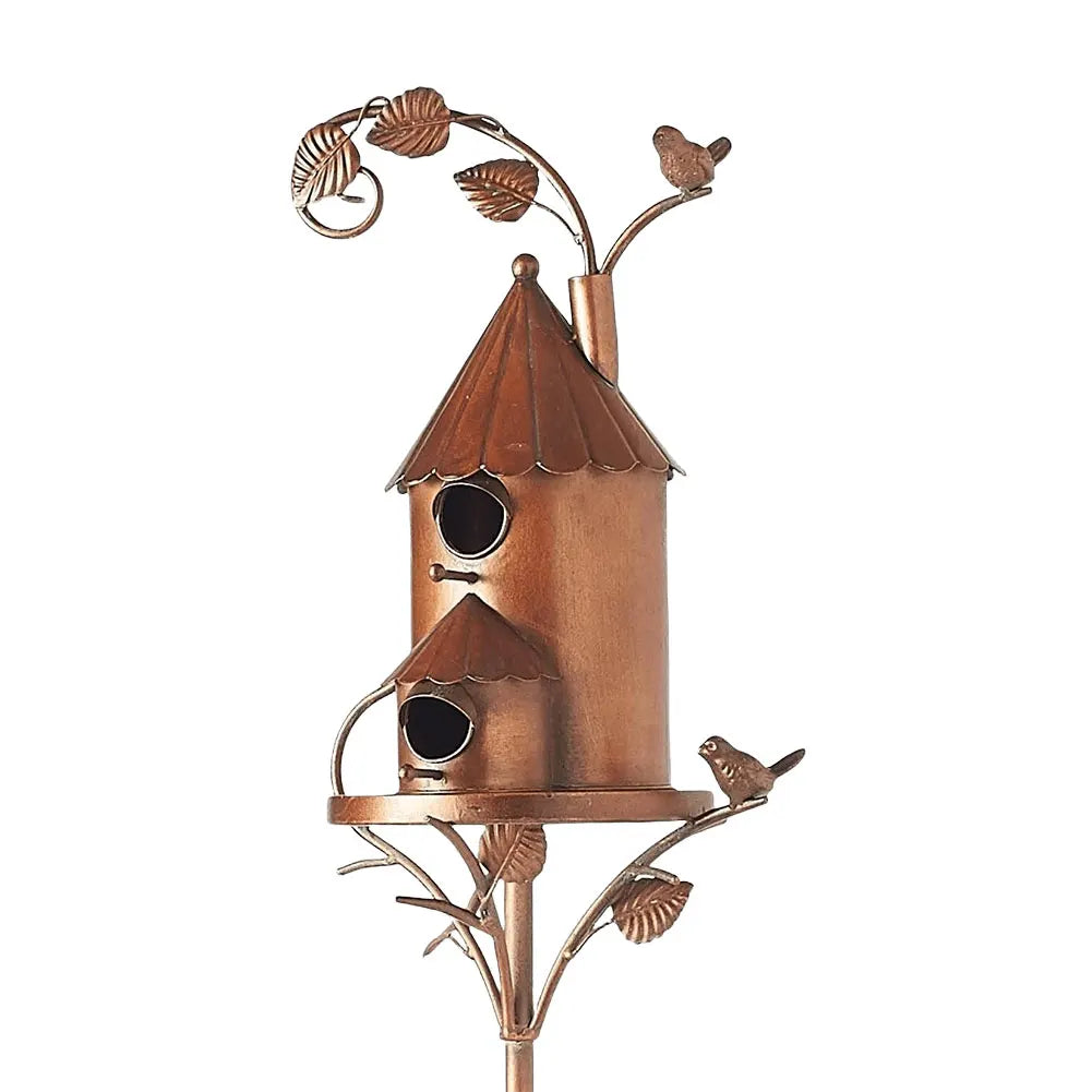 Maison pour oiseaux en Métal Élégant - Durable et Résistante aux Intempéries