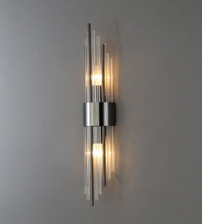 Applique Murale en Cristal Doré - Construction Durable et Éclairage Polyvalent