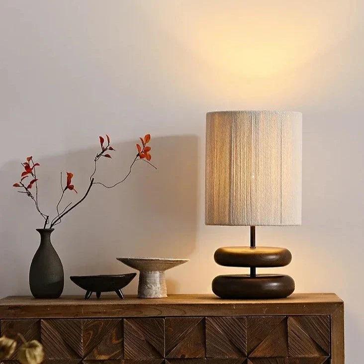 Lampe en Bois de Noyer - Éclairage Chaleureux et Élégant