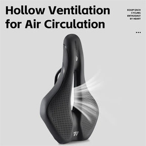 Selle de Vélo Antichoc Confortable - Coussin en Cuir Antidérapant et Léger