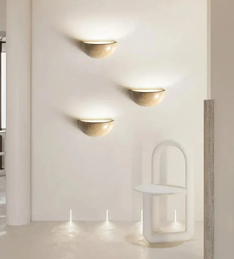 Lampe Murale en Pierre Naturelle - Ambiance Apaisante et Élégante