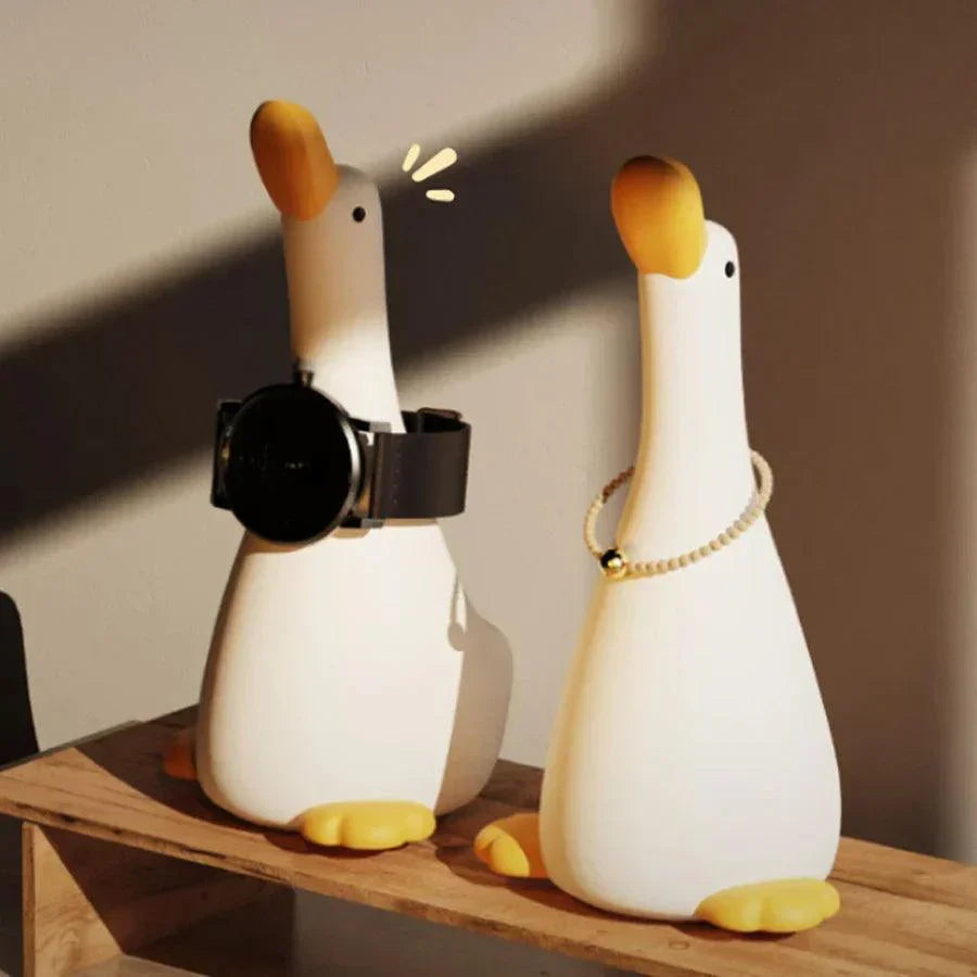 Lampe de Nuit Canard en Silicone - Éclairage Doux et Amusant pour Enfants