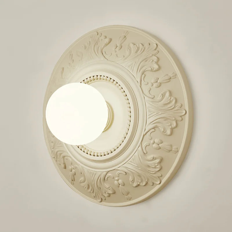 Lampe Vintage Ronde Blanche - Éclairage Rétro pour Intérieurs Sophistiqués
