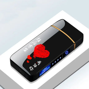 Briquet Plasma Rechargeable USB - Flamme Double Arc Résistante au Vent