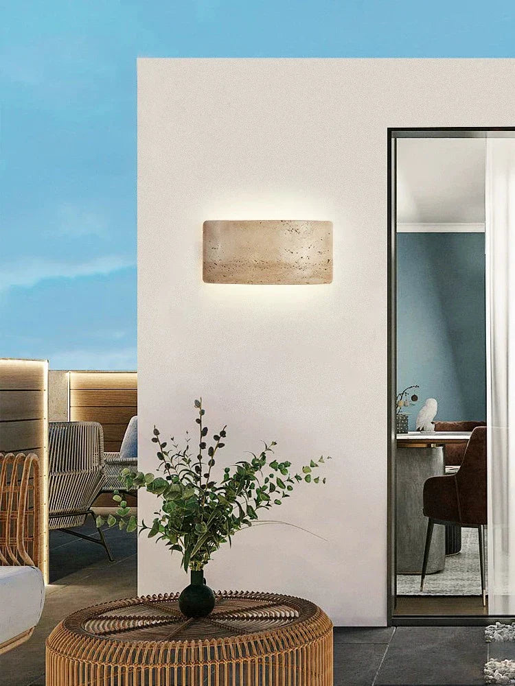 Applique Murale en Travertin LED - Élégance et Économie d'Énergie