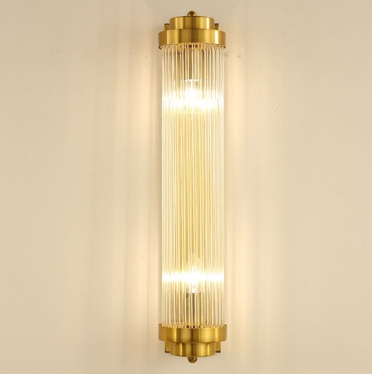 Applique Murale en Cristal Doré - Éclairage Élégant et Durable pour Intérieur