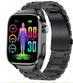 Montre Connectée Santé avec Suivi ECG - Écran AMOLED 2,04 Pouces Étanche
