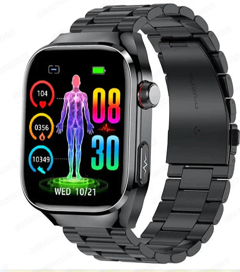 Montre Connectée Santé avec Suivi ECG - Écran AMOLED 2,04 Pouces Étanche
