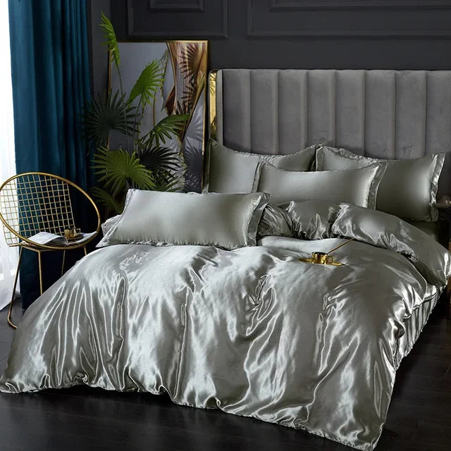 Literie en Satin de Luxe - Douceur et Élégance pour Votre Chambre
