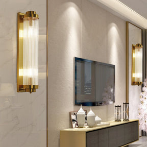 Applique Murale en Cristal Doré - Éclairage Élégant et Durable pour Intérieur