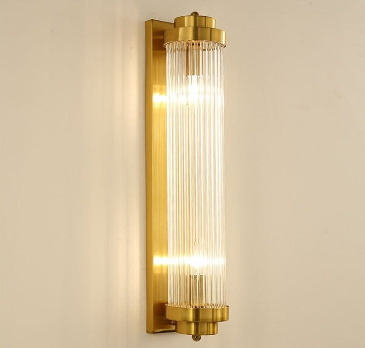 Applique Murale en Cristal Doré - Éclairage Élégant et Durable pour Intérieur
