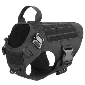 Harnais de Chien Tactique Durable - Réglable avec Poignée et Laisse