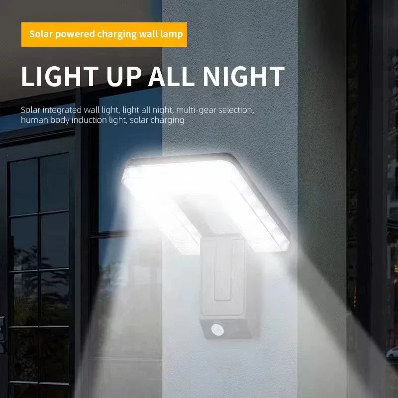 Lampe Murale Solaire LED - Capteur de Mouvement Étanche et Réglable