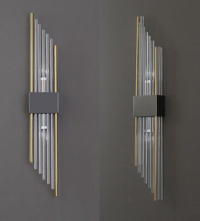 Applique Murale en Cristal Doré - Construction Durable et Éclairage Polyvalent