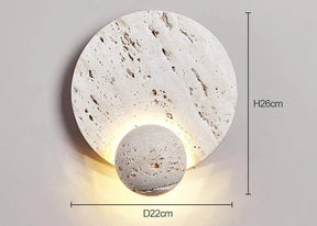 Applique Murale en Pierre Ronde - Éclairage LED Économe et Durable