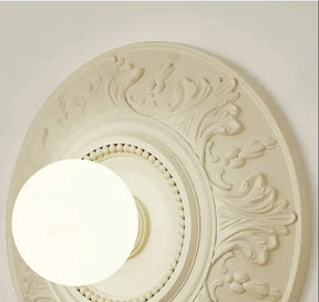 Lampe Vintage Ronde Blanche - Éclairage Rétro pour Intérieurs Sophistiqués