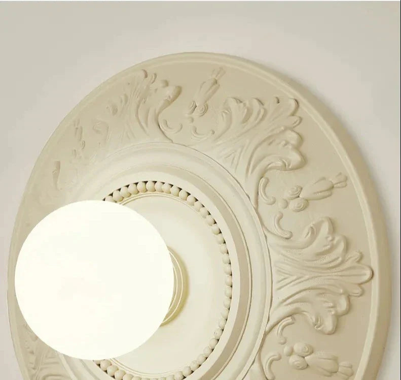 Lampe Vintage Ronde Blanche - Éclairage Rétro pour Intérieurs Sophistiqués