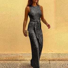 Combinaison Paillettes Épaules Nues - Glamour pour Soirées et Événements