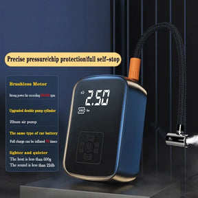 Compresseur de Pneus Portable Sans Fil - Gonflage Rapide et Design Compact