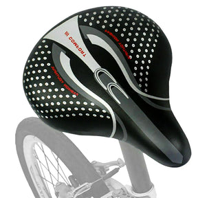 Selle de Vélo Confortable Extra Large - Rembourrage en Cuir PU et Absorption des Chocs