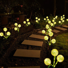 Lumières Solaire de Jardin - Éclairage Décoratif en Pissenlit