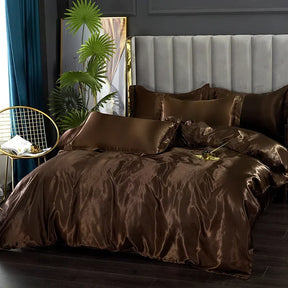 Literie en Satin de Luxe - Douceur et Élégance pour Votre Chambre